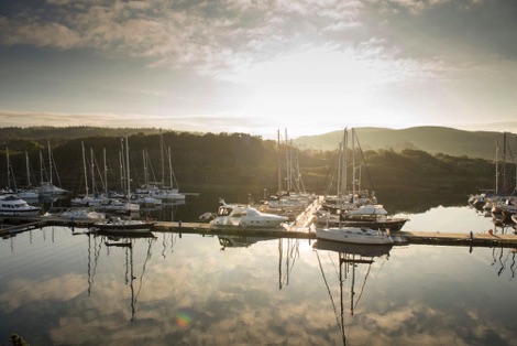 Yachts in Portavadie Marina